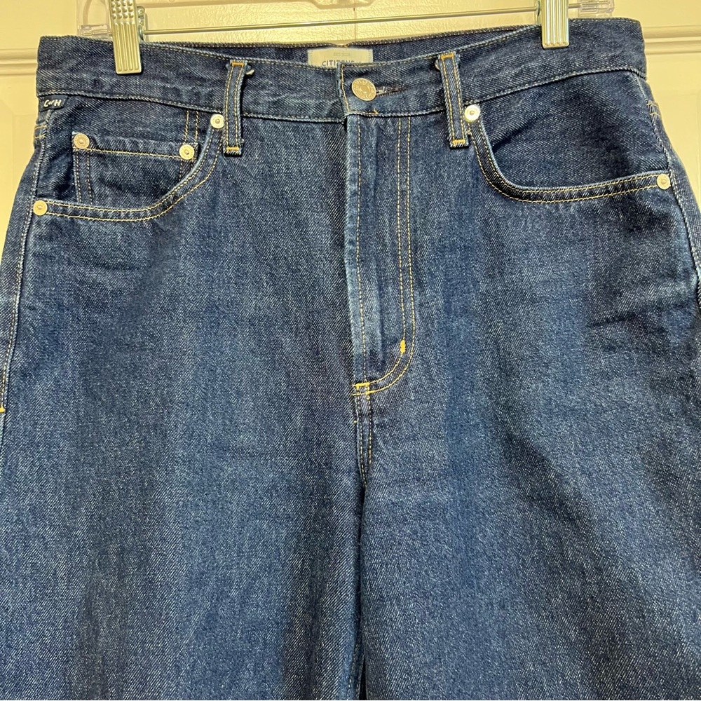 Citizens Of Humanity Navy Wide Leg Jeans - Picture 4 of 16